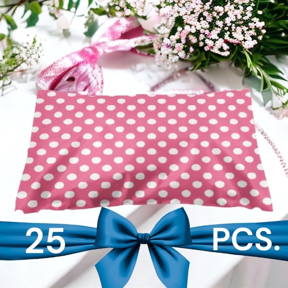 ❗️ Only 1 Left ❗️25 10X13 Poly Mailers Pink & White Polka Dot, Shipping Envelope - Picture 3 of 5